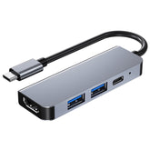 BYL-2011 4 In 1 USB-C / Type-C To 4K HDMI + USB 3.0 + USB 2.0 + PD USB-C / Type-C Charging Ports Multifunctional HUB Docking Station, 4 In 1